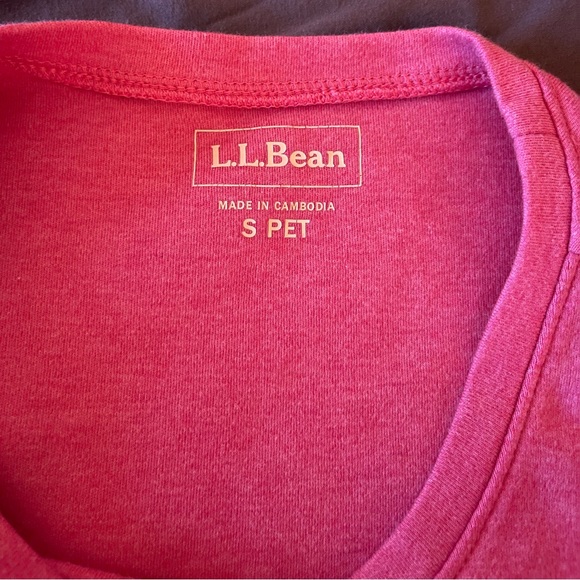 L. L. Bean Cotton T-Shirt | Pink | Women’s Size Small (Petite) - Picture 6 of 9